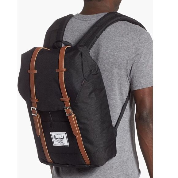 Herschel Supply Co.‎ "Retreat' Little America Backpack, Black\Brown NWT - Picture 3 of 16